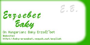 erzsebet baky business card